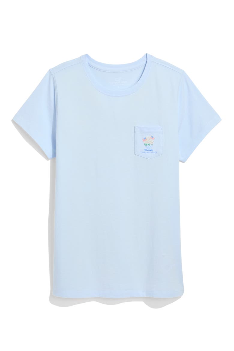 Flag Bouquet Cotton Graphic T-Shirt, Main, color, ROCKS BLUE