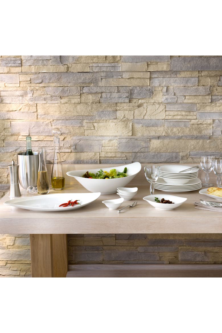 New Cottage Special Serve Salad Deep Bowl, Alternate, color, white