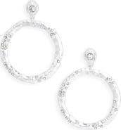 Karine Sultan Crystal Circle Drop Earrings