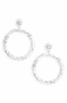 Karine Sultan Crystal Circle Drop Earrings