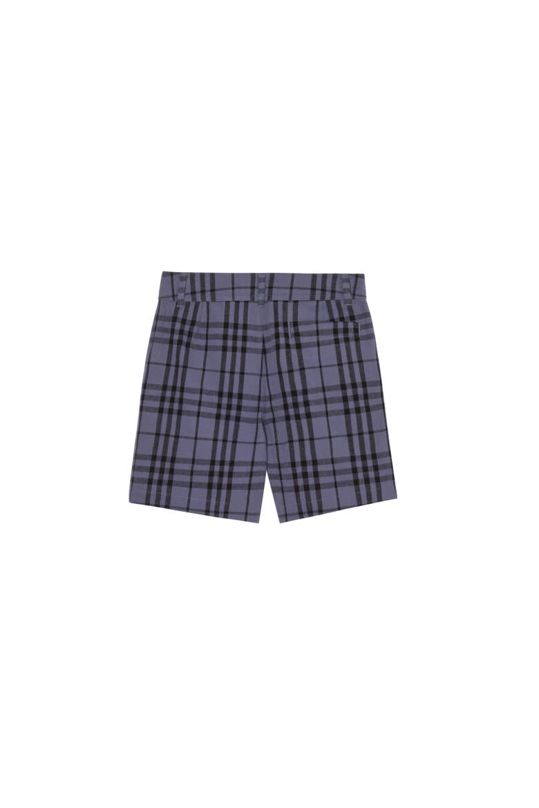 Check Cotton Shorts, Alternate, color, Damson blue