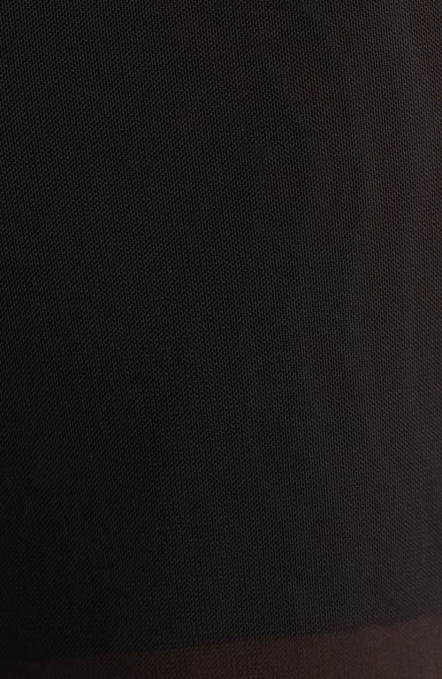 Elan Tie Front Sheer Cover-up Pants In Solid Black