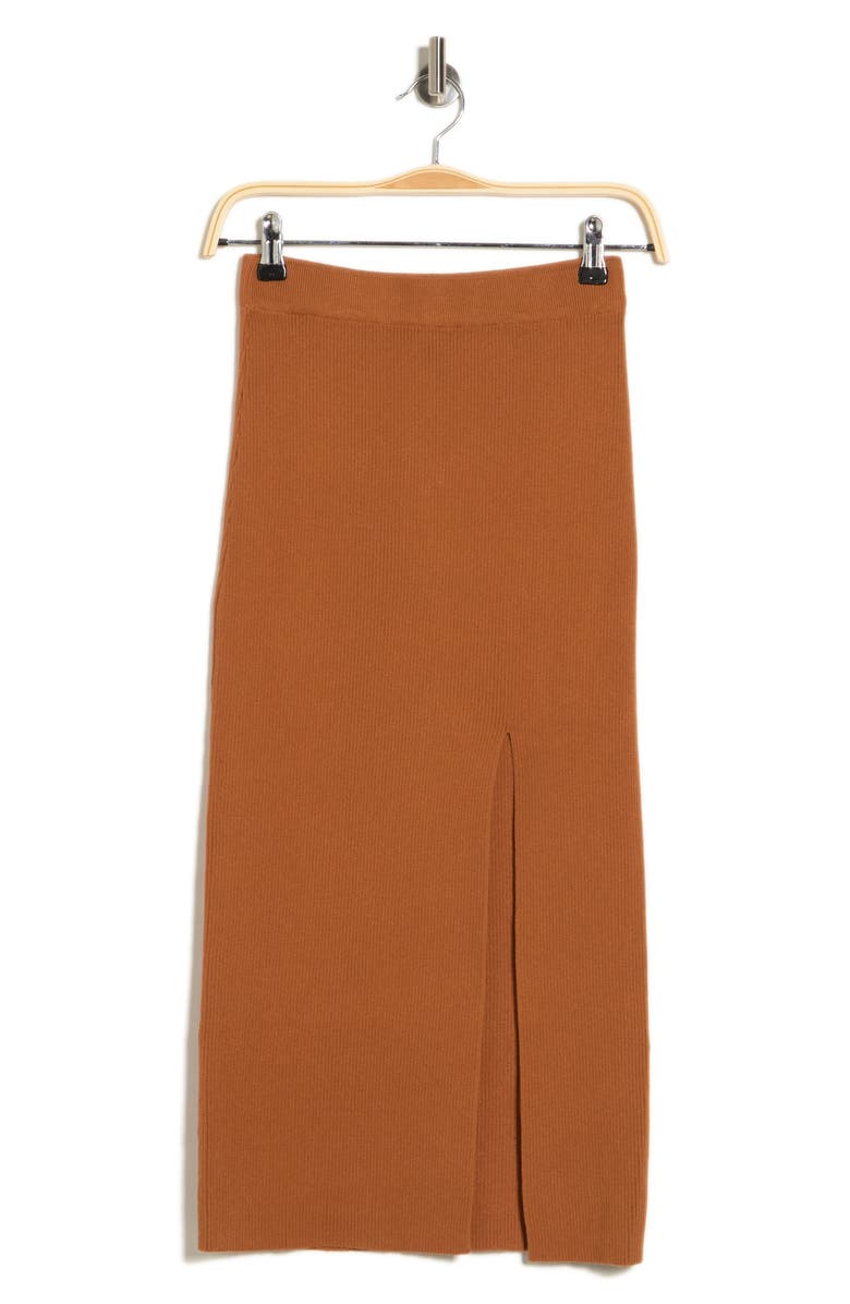 Alexia Admor Split Midi Skirt, Alternate, color, Camel