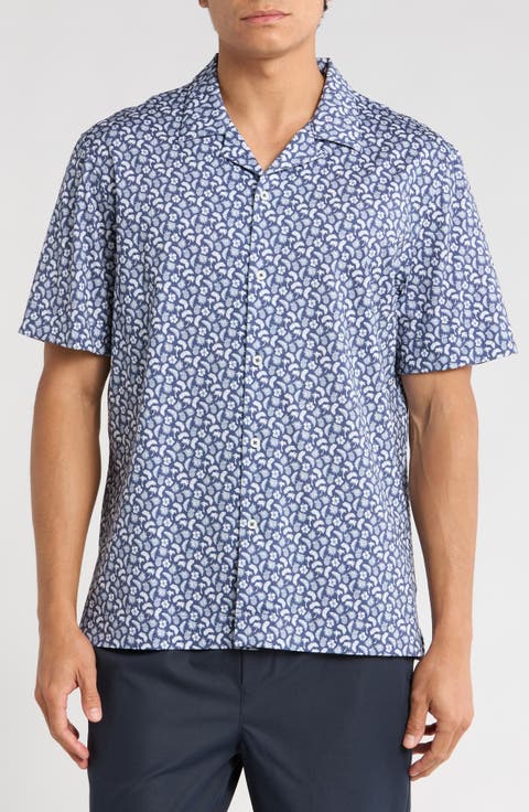 OoohCotton® Short Sleeve Button-Up Shirt