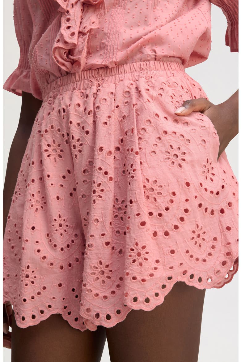 eyelet dress with shorts and pockets So Divine White Eyelet Dress M