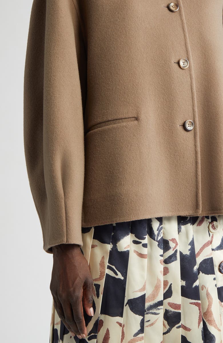 Altuzarra Cardiff Double Face Wool Blend Short Coat, Alternate, color, 000211 Chamois