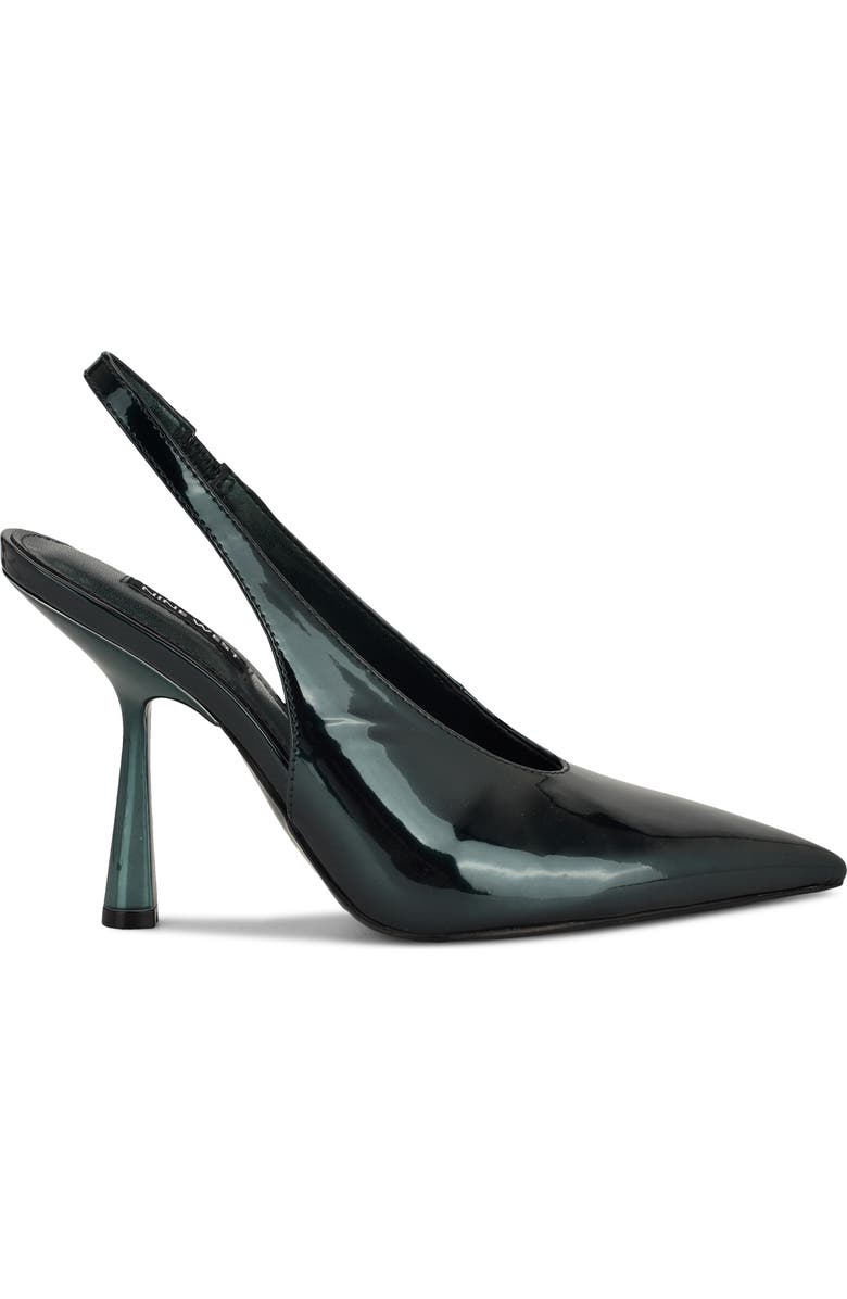 Nine West Kates Slingback Pointed Toe Pump, Alternate, color, Dark Green