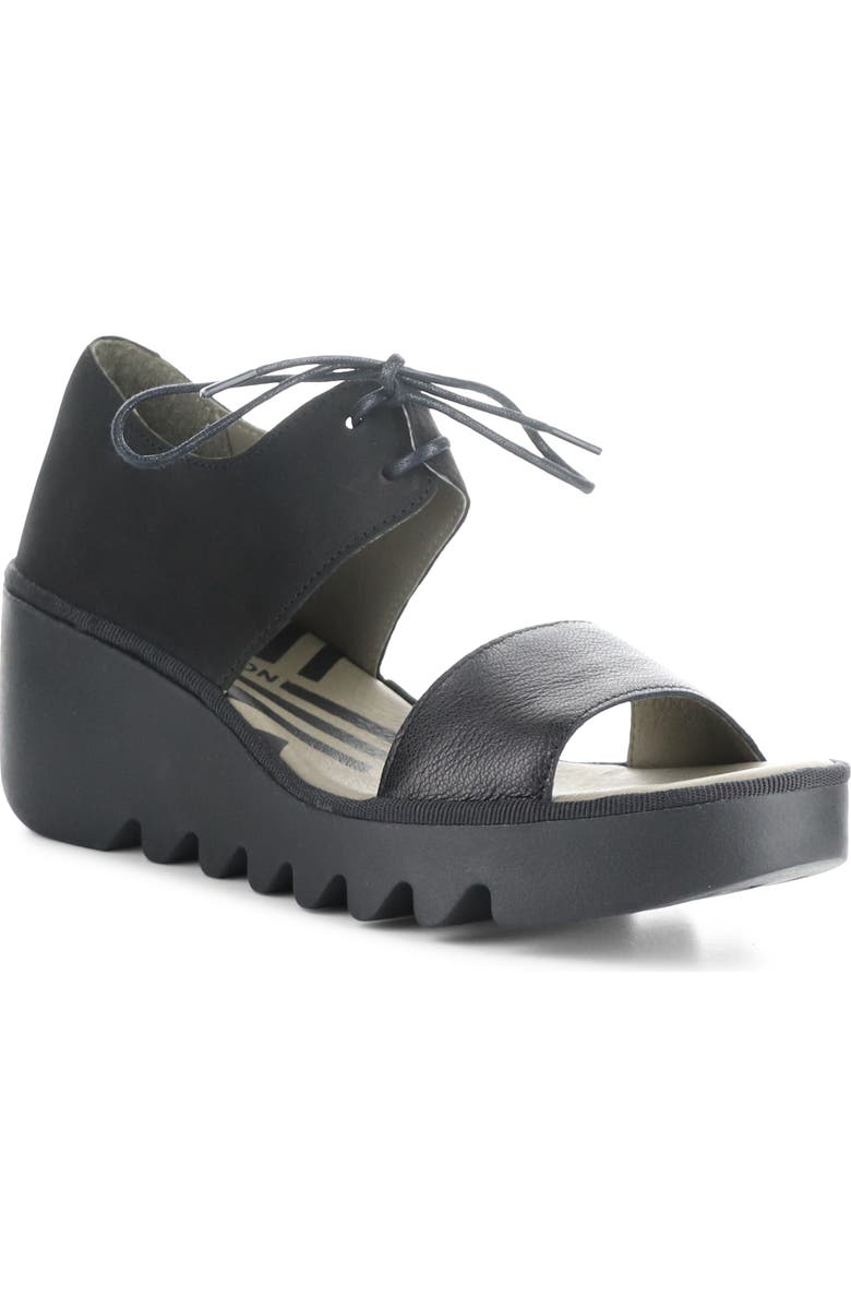 Fly London Bilu Platform Wedge Sandal, Main, color,