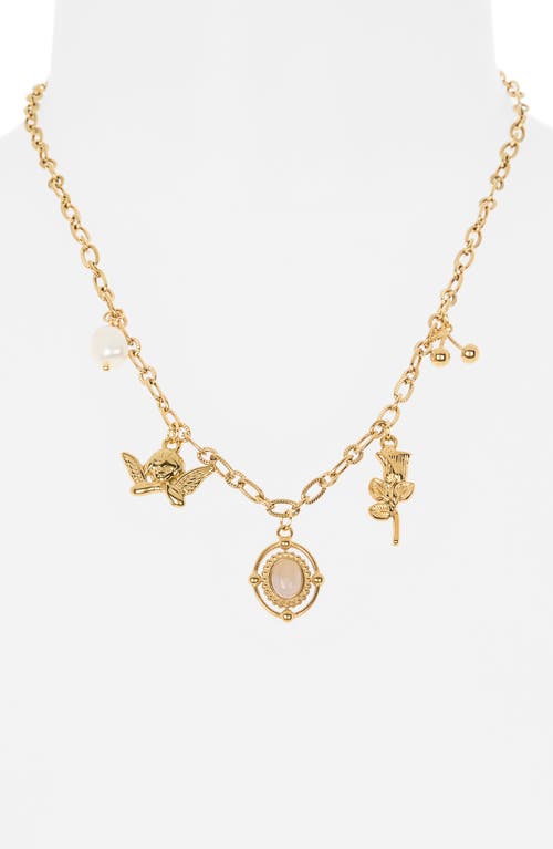 Petit Moments Ornate Charm Necklace In Gold