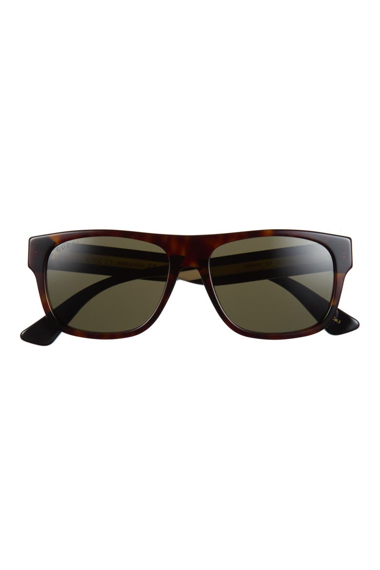 GG0341S 56mm Square Sunglasses, Main, color, HAVANA MULTICOLOR GREEN