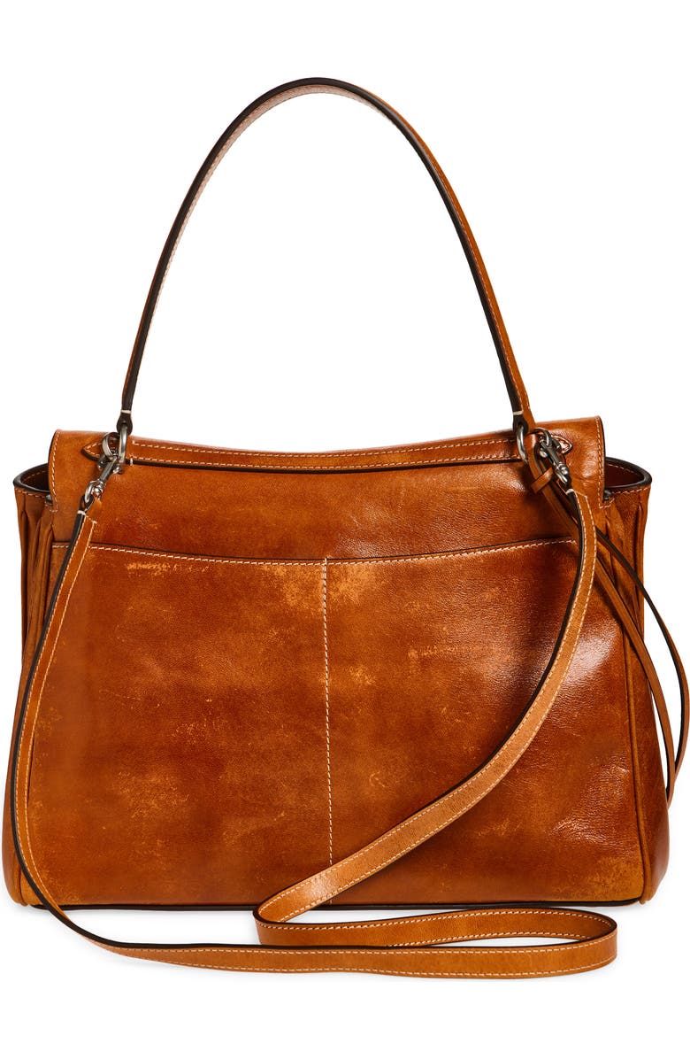 Balenciaga Medium Rodeo Leather Top Handle Bag, Alternate, color, 2753 Tan Cowboy