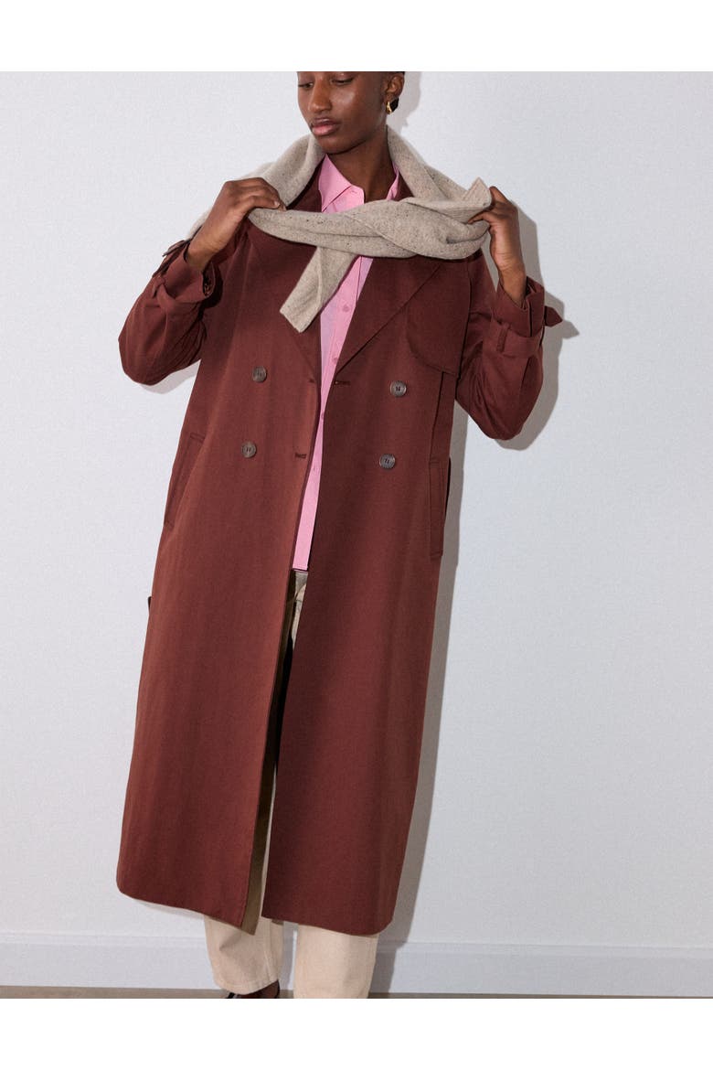 Valentina Trench Coat, Alternate, color, Brown