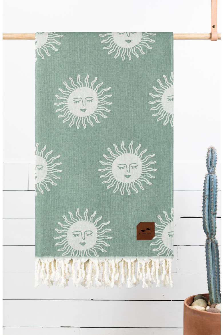 Slow Burn Beach Blanket, Alternate, color, SAGE