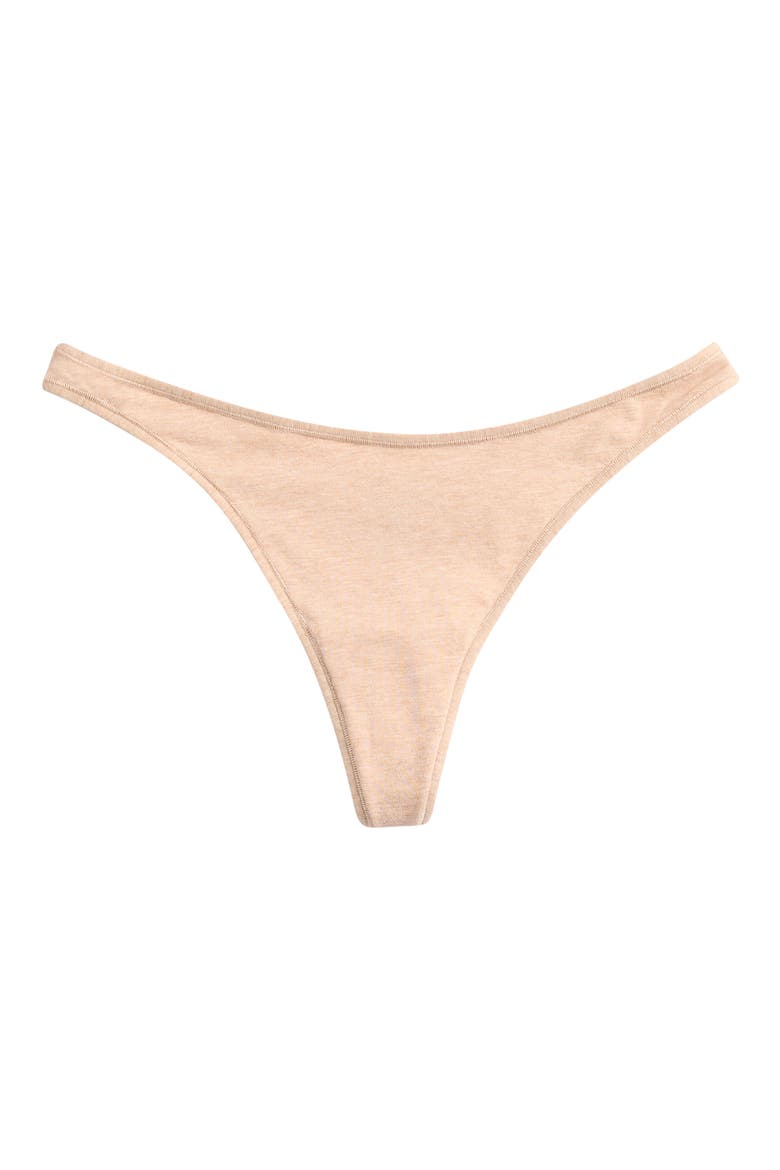 Everyday Cotton Thong, Main, color, CLAY HEATHER