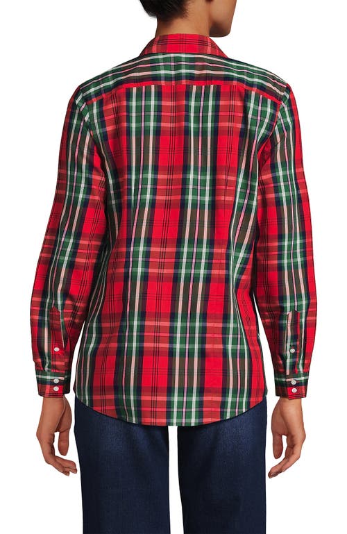 Lands' End No Iron Supima Cotton Long Sleeve Shirt In Multi
