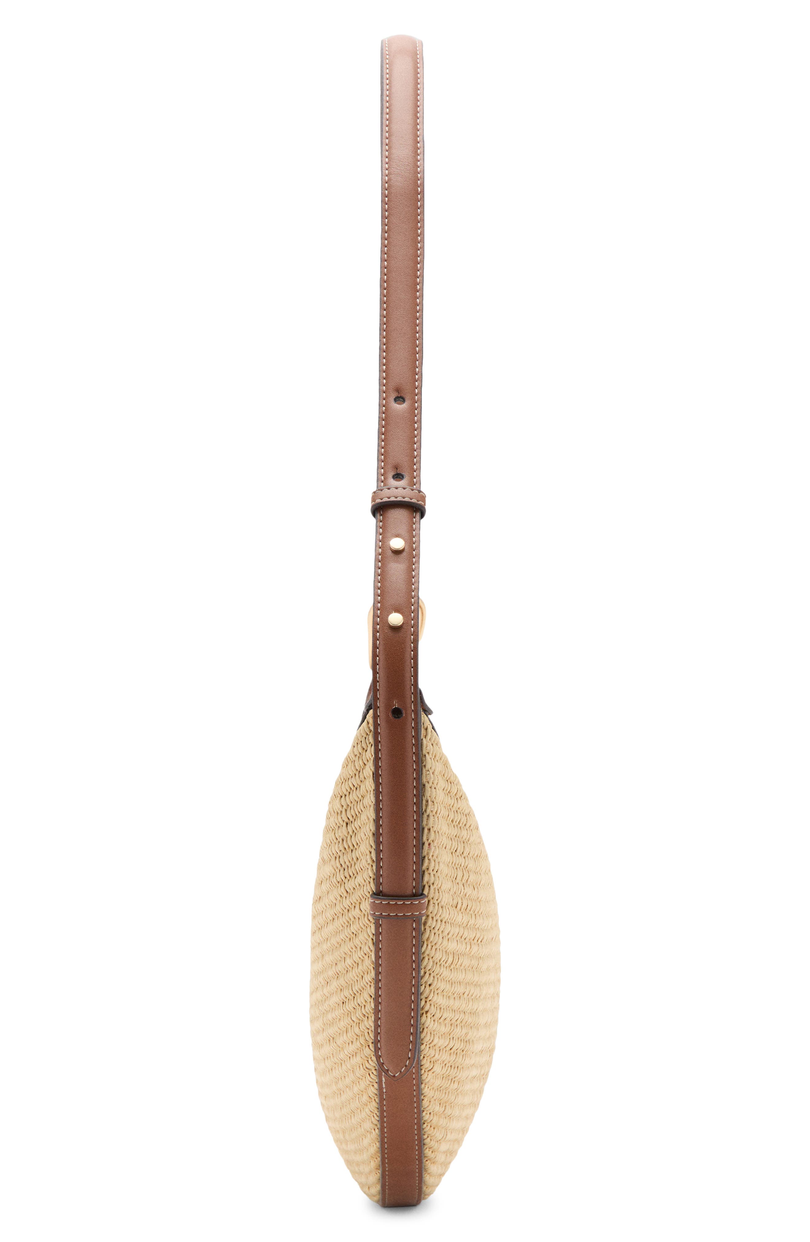 Textured Shoulder Bag, Alternate, color, LEATHER