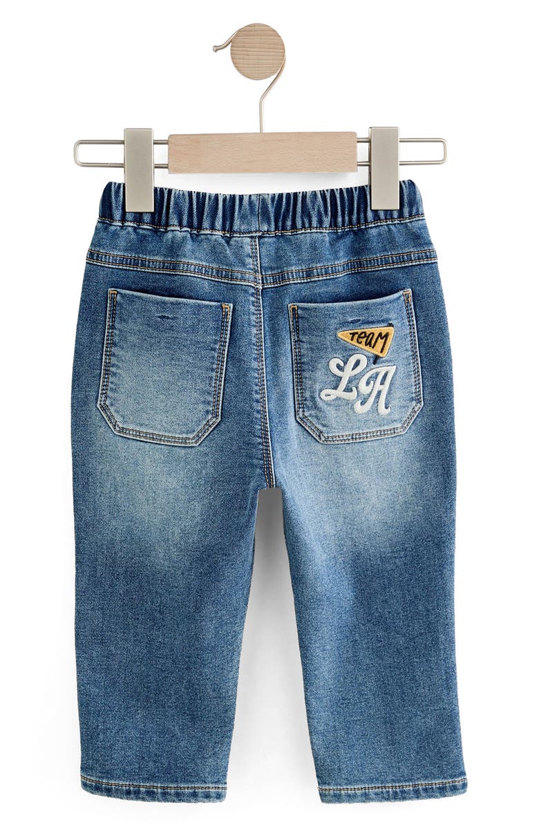 NEXT Kids' Character Patch Pull-On Jeans, Alternate, color, Blue