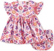 Tea Collection Ruffle Sleeve Baby Dress Set