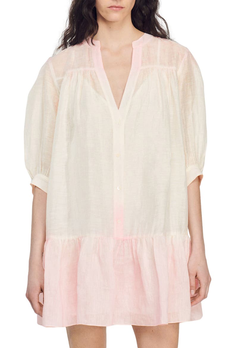 Yarely Linen Blend Shift Dress, Alternate, color, MULTICOLORE