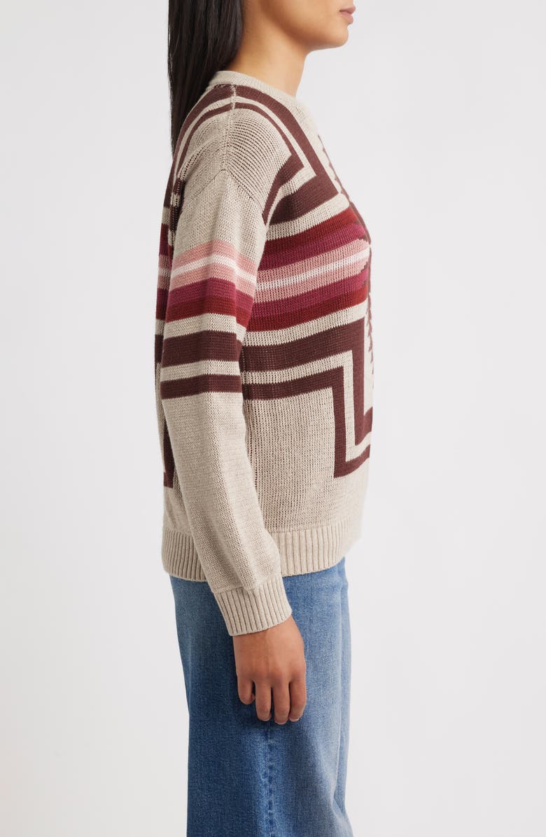 Pendleton Montera Cotton Sweater, Alternate, color, Taupe Heather