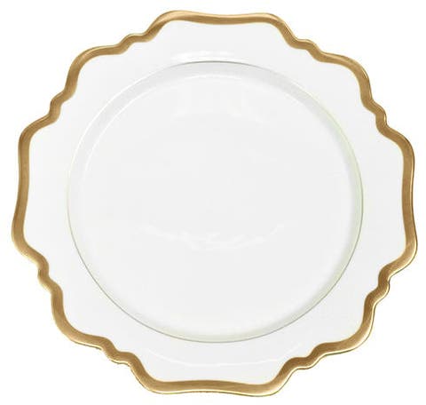 Anitque White Gold Salad Plate