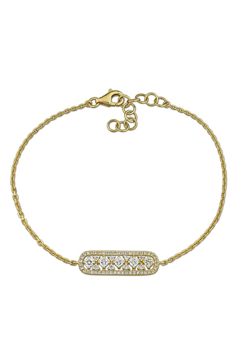 Diamond Cluster Bar Bracelet 14k, Main, color, 14k Yellow Gold