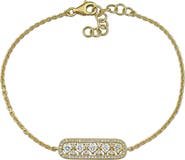 Julianna B. Diamond Cluster Bar Bracelet 14k