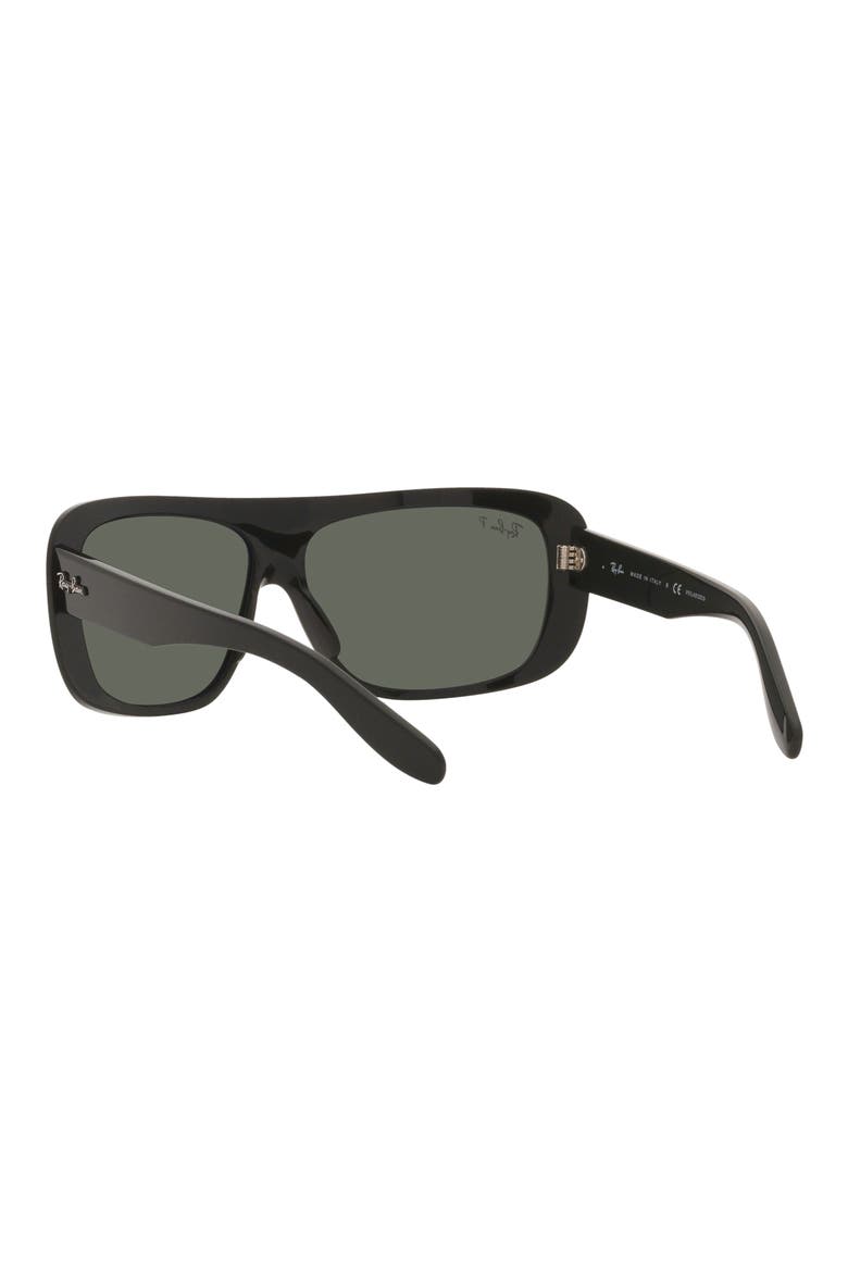 61mm Pillow Polarized Sunglasses, Alternate, color, BLACK