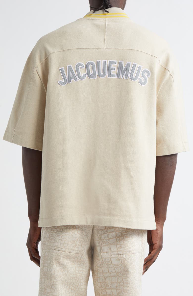 Jacquemus La Chemise Baseball Shirt, Alternate, color, Beige