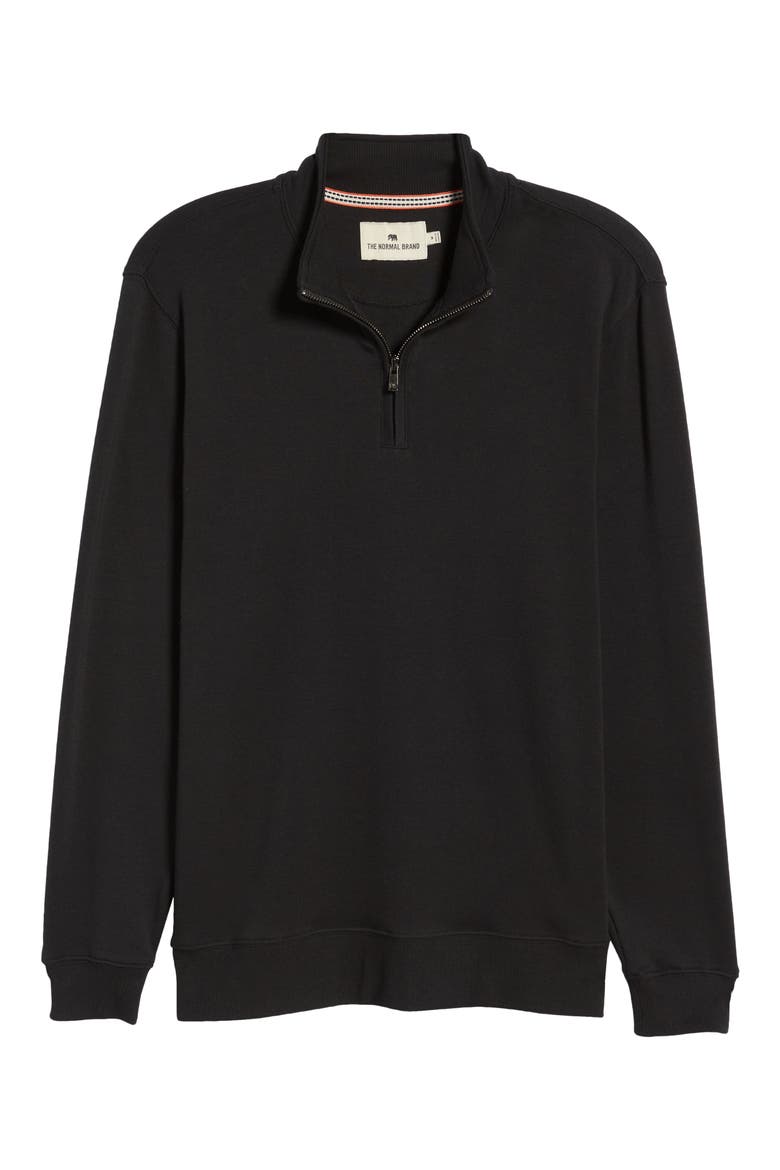 Puremeso Weekend Quarter Zip Top, Alternate, color, BLACK