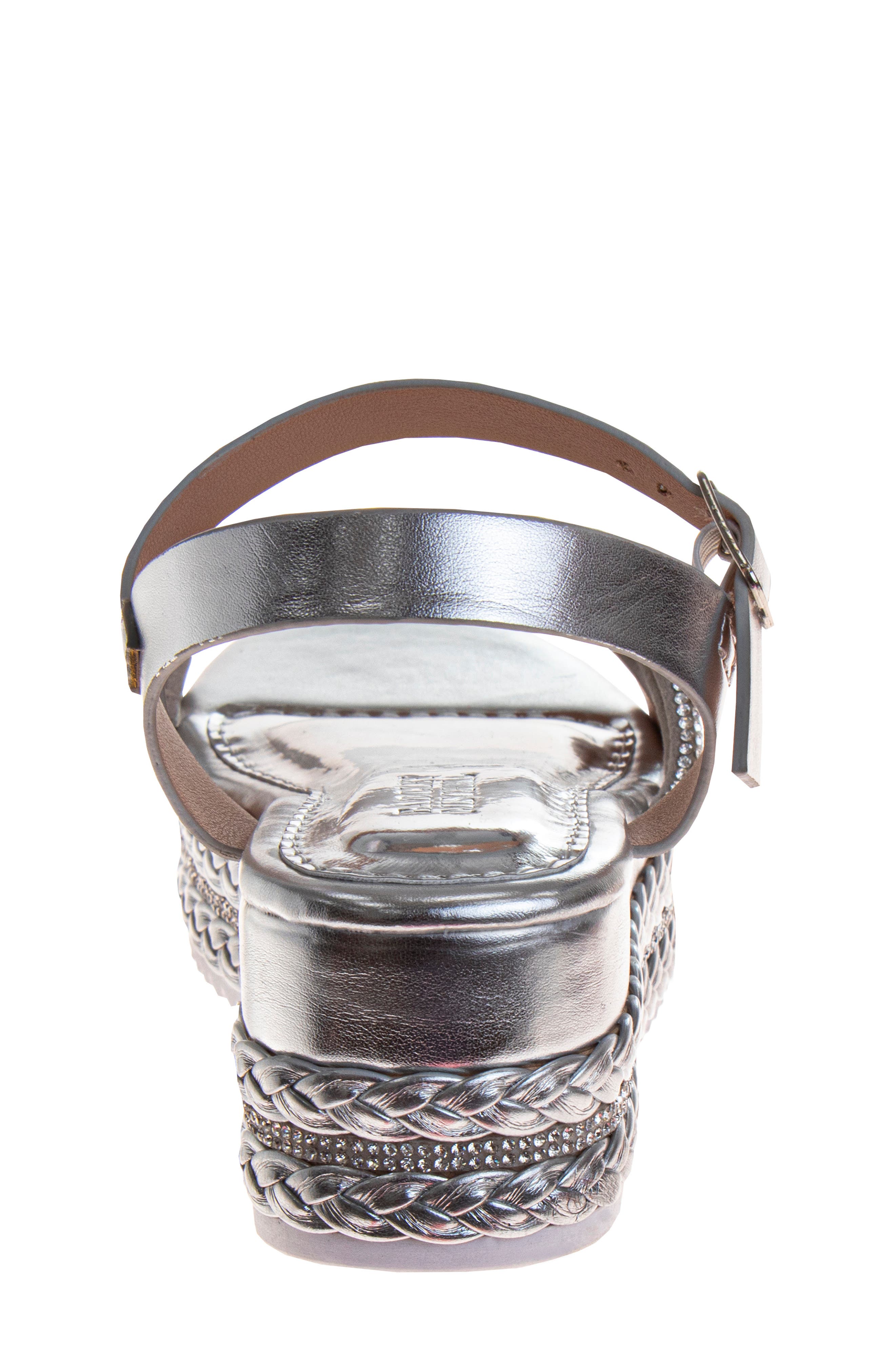 Badgley Mischka Collection Kids' Rhinestone Platform Sandal, Alternate, color, 