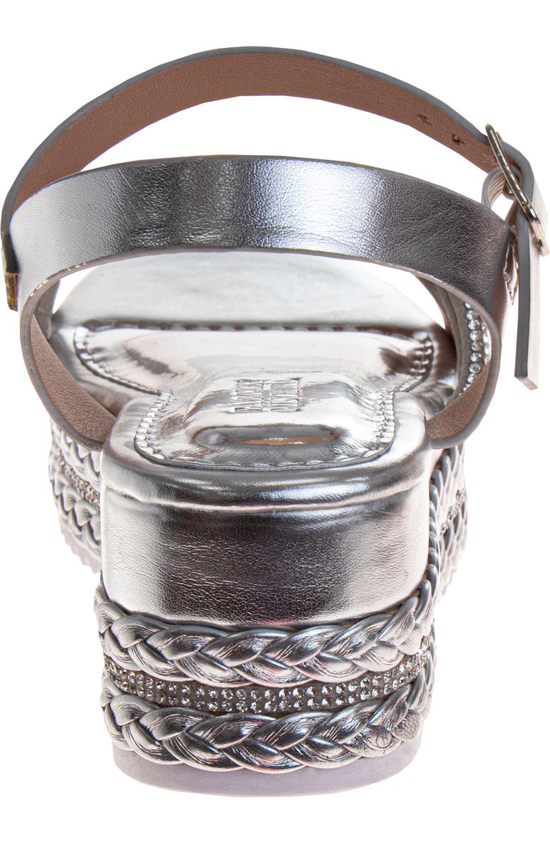 Badgley Mischka Collection Kids' Rhinestone Platform Sandal, Alternate, color,