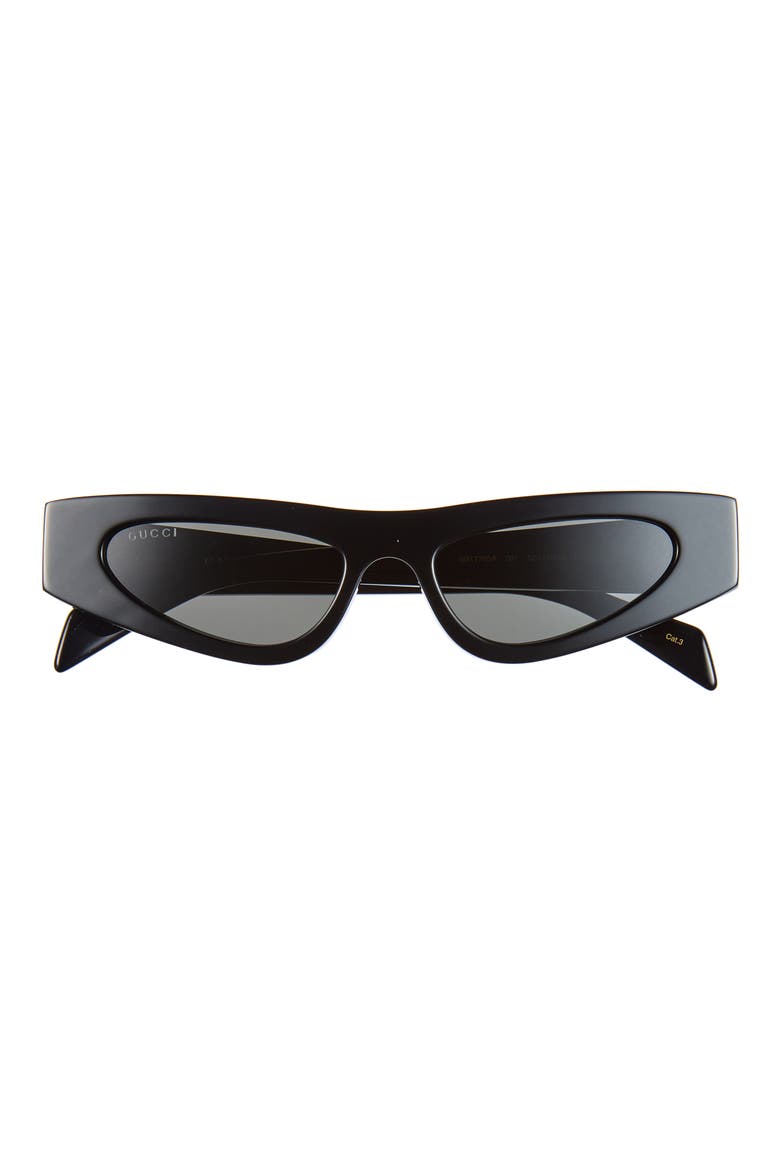 52mm Cat Eye Sunglasses, Main, color, BLACK BLACK GREY