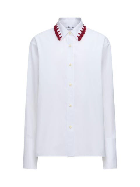 BILLIE Tassel collar shirt
