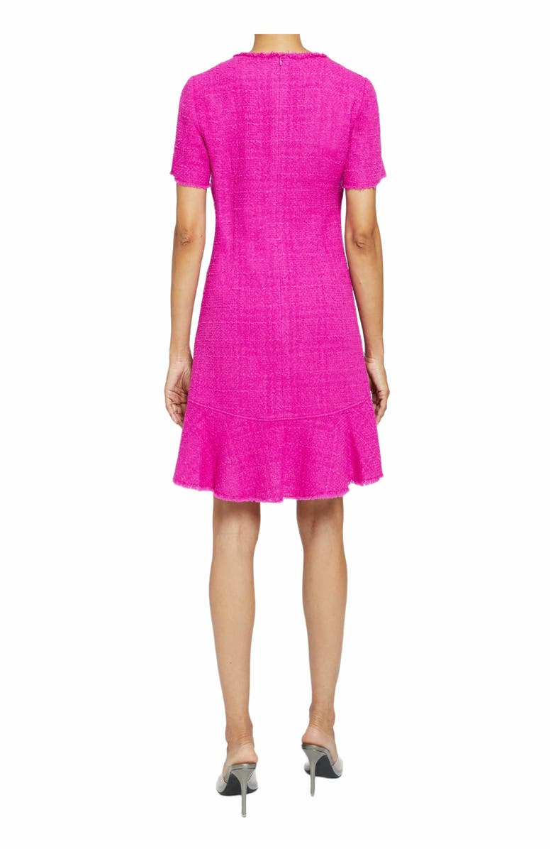 Santorelli MANTA Short Sleeve A-Line Sheath Dress in Luxury Tweed, Alternate, color, 