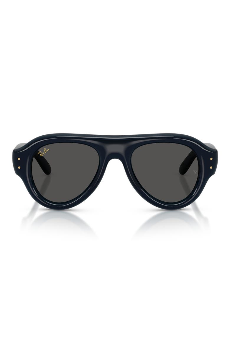 A$AP Rocky 52mm Pilot Puffer Sunglasses, Main, color, TRANSPARENT BLUE / DARK GREY