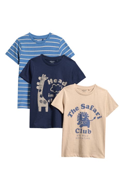 Kids' 3-Pack Assorted Safari T-Shirts (Toddler & Little Kid)