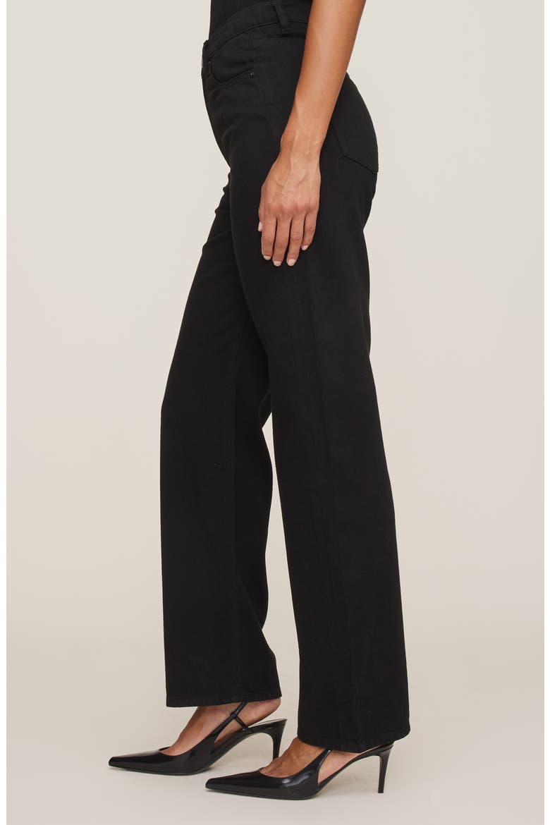 Karmine Refined Wide Leg Jeans, Alternate, color, BLACK