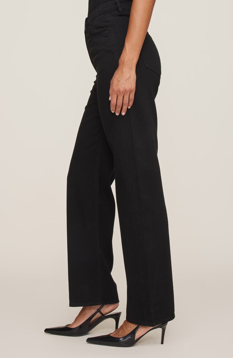 DL1961 Karmine Refined Wide Leg Jeans, Alternate, color, Black