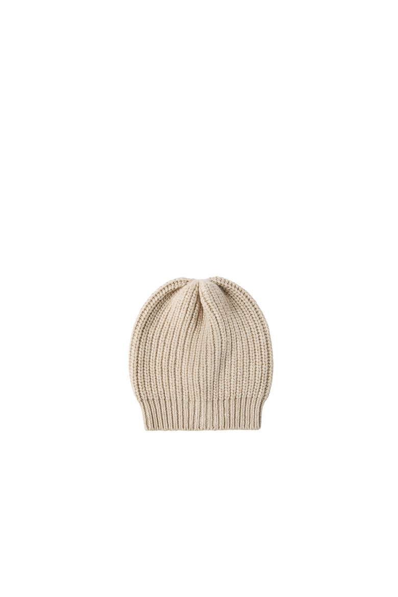 Cashmere and silk Diamond yarn knit beanie, Alternate, color, Beige