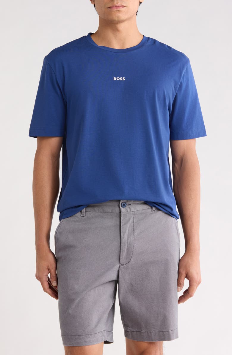 BOSS Tchup Stretch Cotton T-Shirt, Main, color, Open Blue
