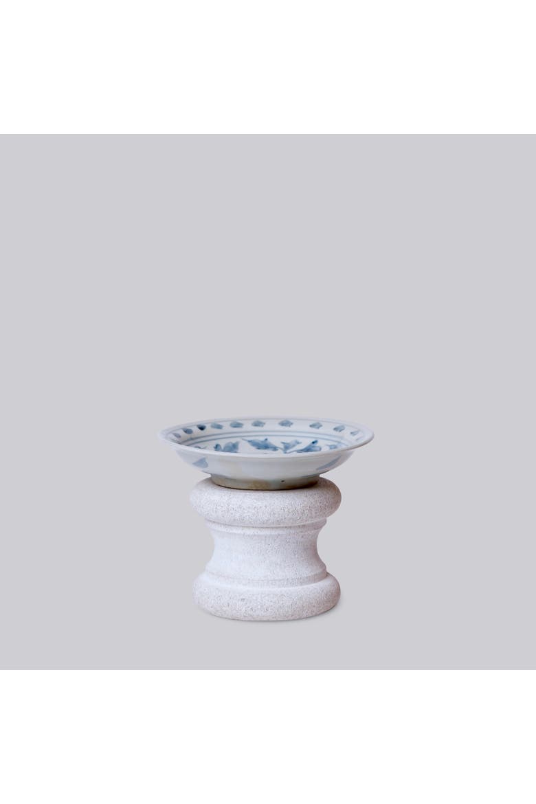 Small Porcelain Peony Dish, Alternate, color, Blue + White