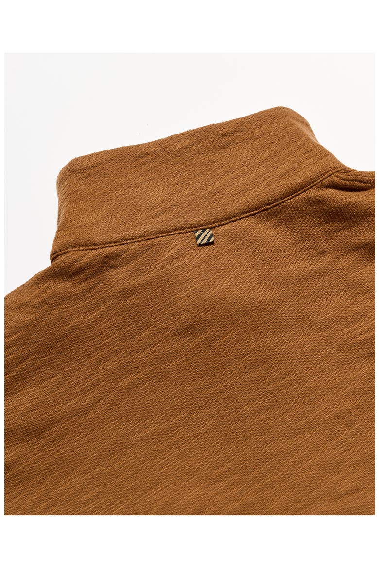 French Terry Half Zip Pullover, Alternate, color, BILLYS BROWN