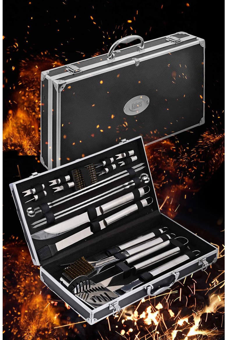 Deluxe Grill Accessory Set, Alternate, color, STAINLESS STEEL