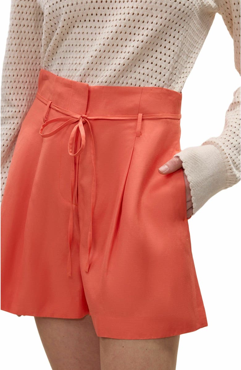 Rebecca Taylor Lena Shine Short, Alternate, color, Coral