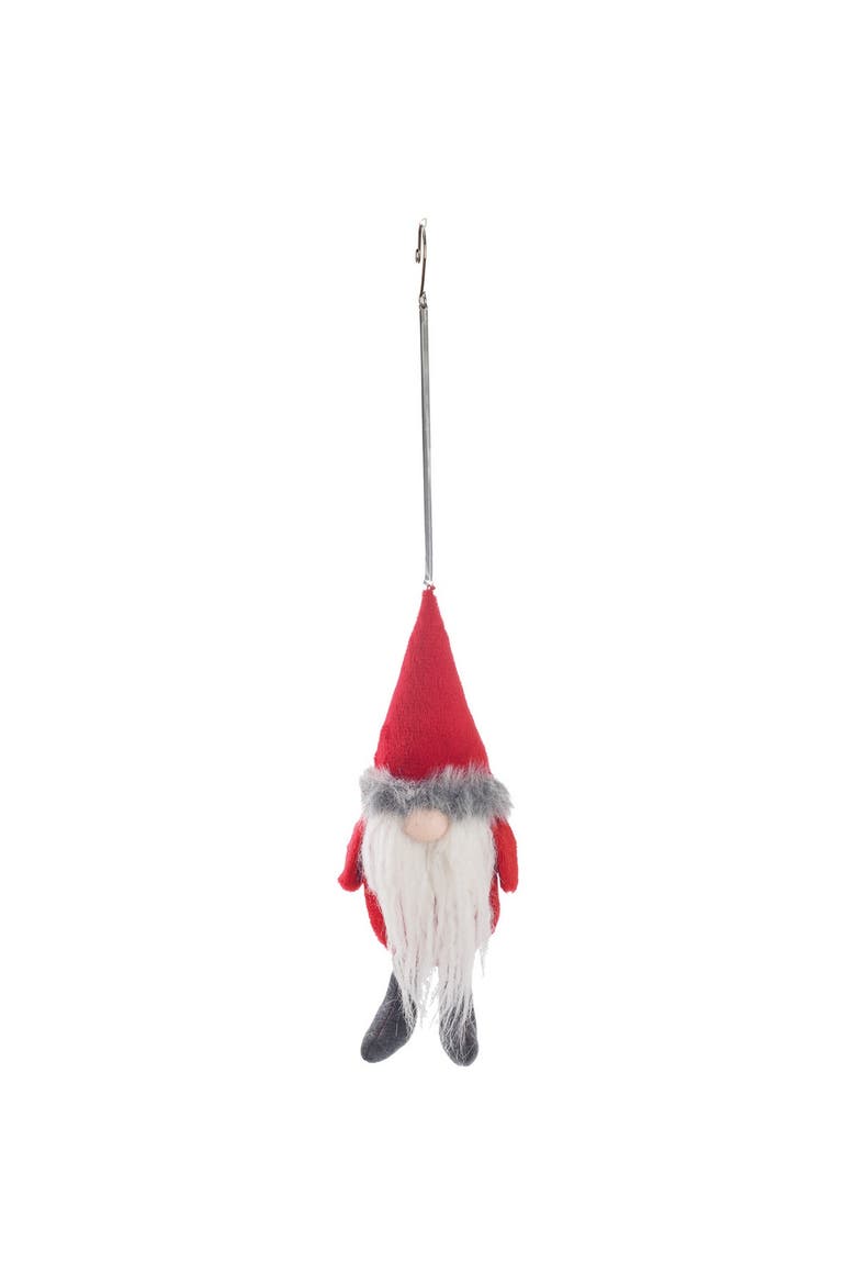 Jumping Red Gnome Christmas Xmas Ornament, Main, color, Red
