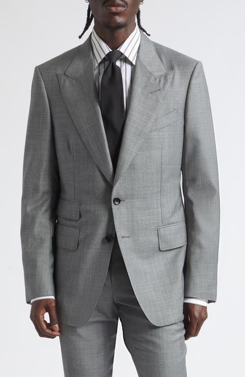 Shelton Wool Sharkskin Suit Jacket