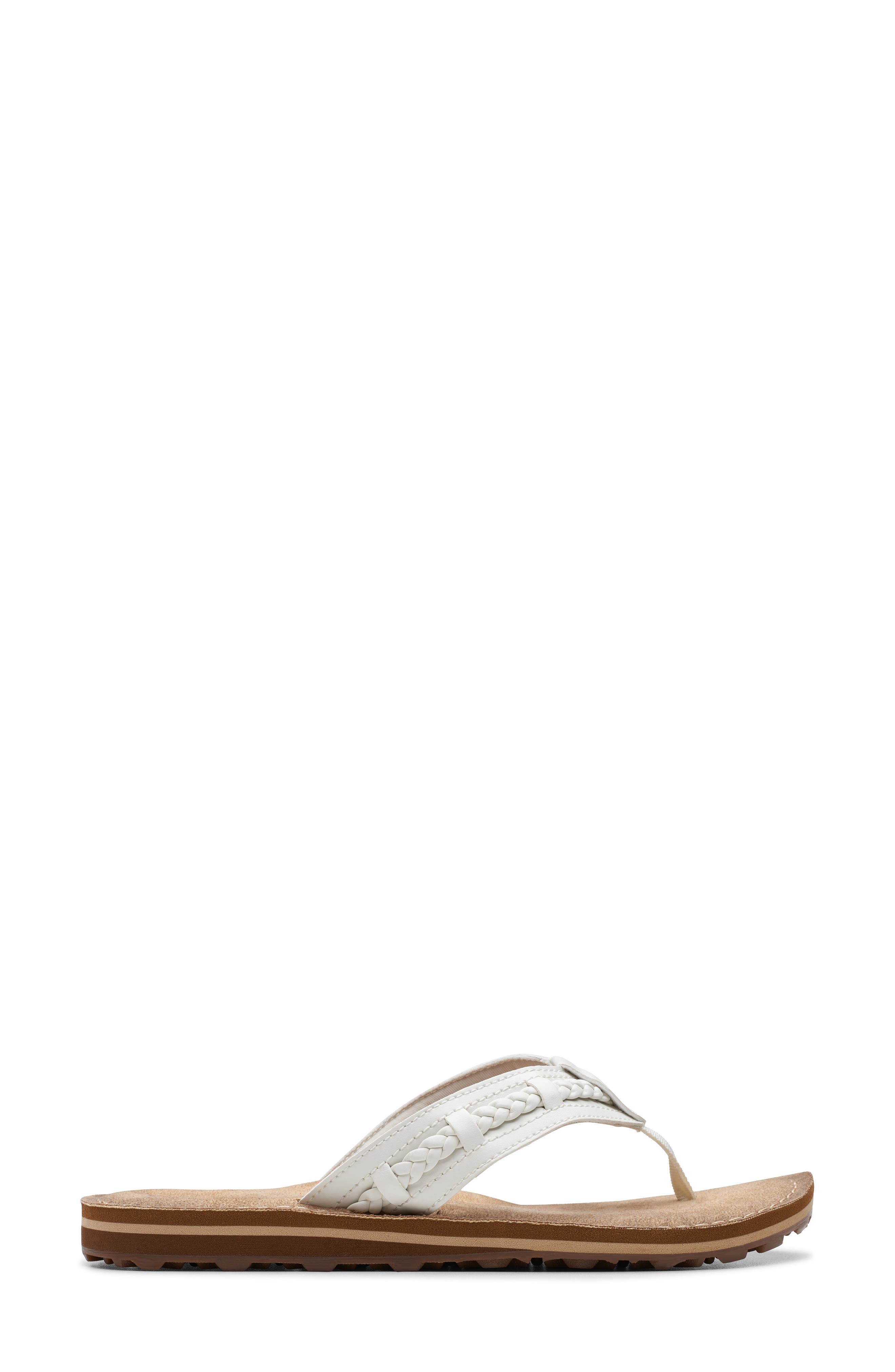 Clarks<sup>®</sup> Fenner Nerica Flip Flop, Alternate, color, Off White