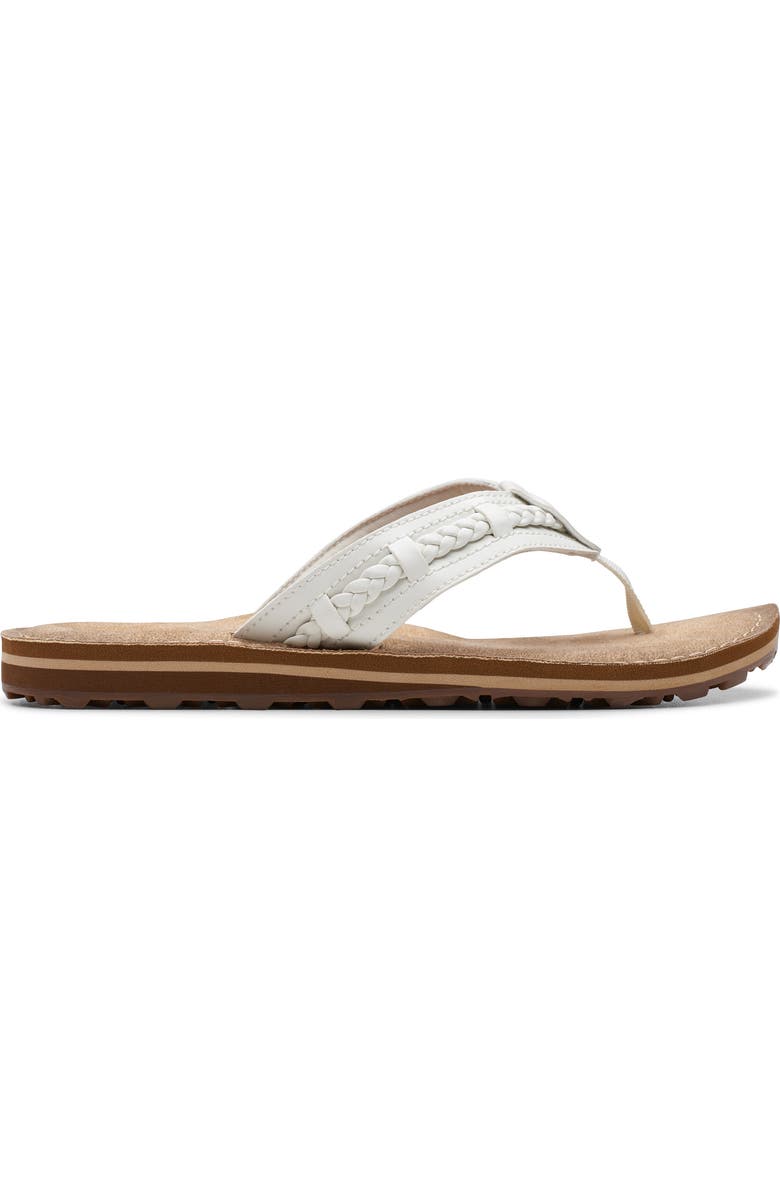 Clarks<sup>®</sup> Fenner Nerica Flip Flop, Alternate, color, Off White