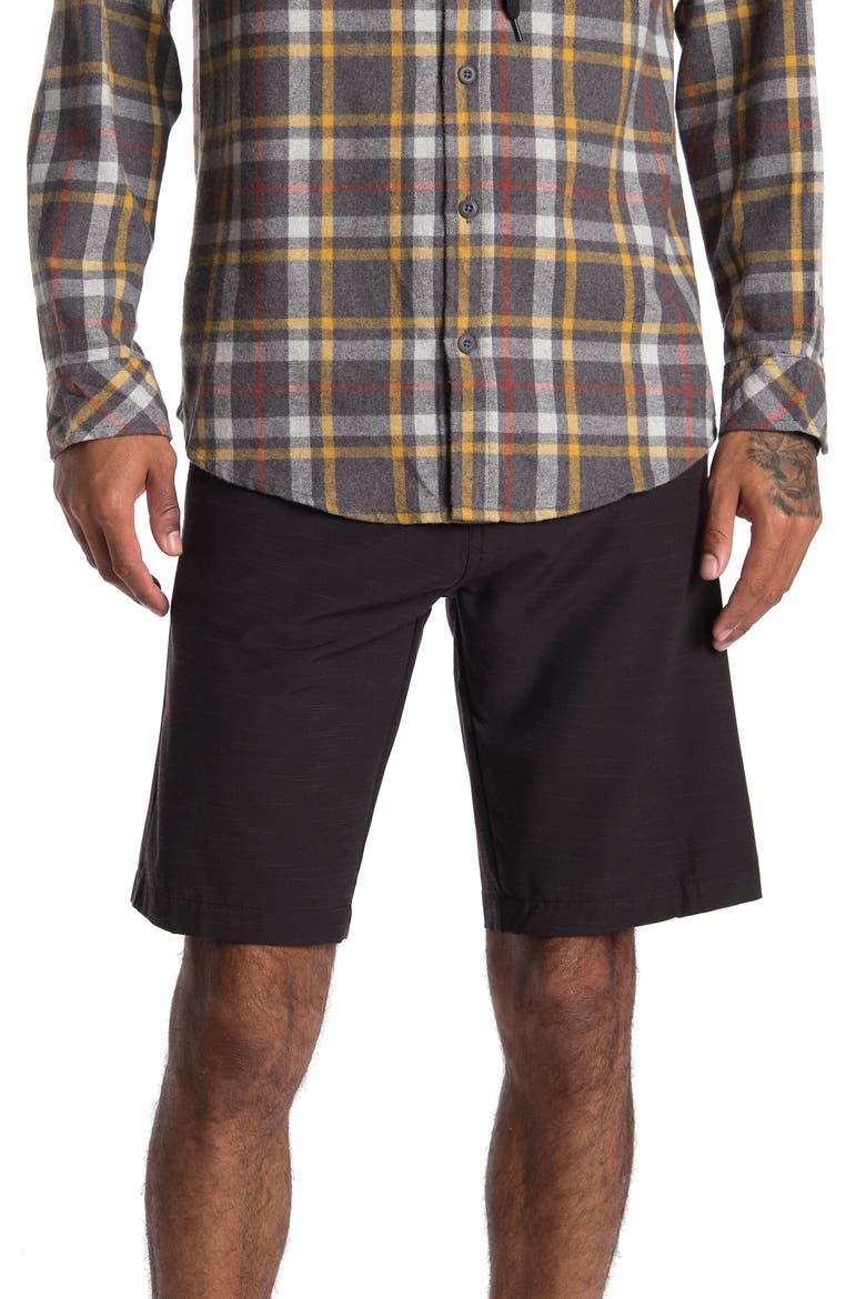 Hybrid Stretch Shorts, Main, color, BLACK